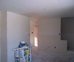 Finished drywalling